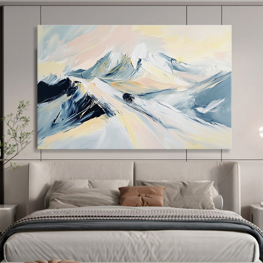 Abstract Mountain Peaks Art for Adventure - Themed Lodge & Modern Home Office SC199