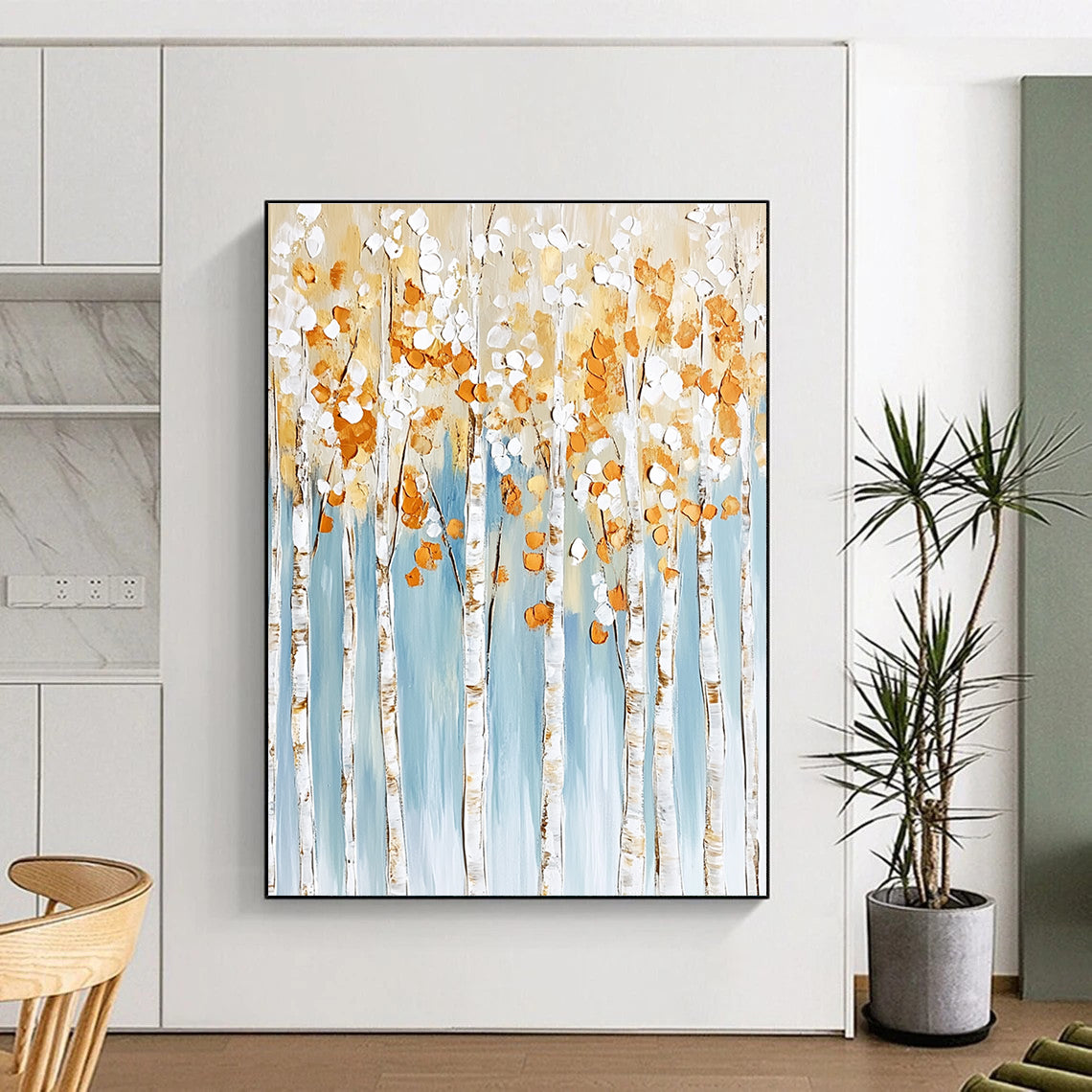 Textured Birch Grove for Rustic Home Decor & Art - Loving Library STSC302