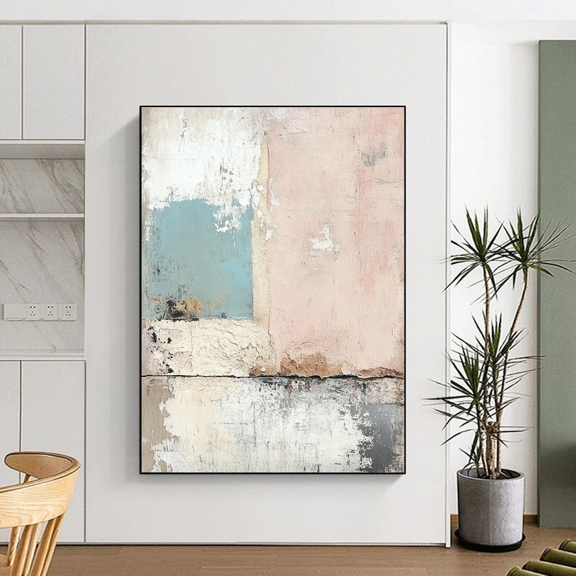 Pastel Textured Wall Abstract for Bohemian Living Room & Feminine - Inspired Boutique STSC657