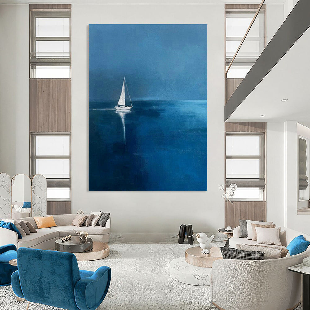 Vast Custom Hand-Painted Abstract Canvas - Cyberpunk Vibe for E-Sports Training Facilities DLZ0271