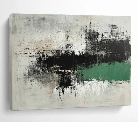 A Study in Subtlety - Unveiling the Layered Meaning of a Gray, Black, and Green Abstract