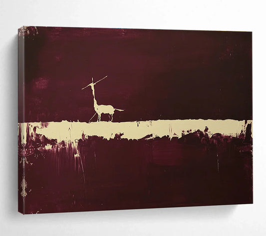 Solitude on the Horizon - An In-Depth Analysis of Minimalist Animal Silhouette Art
