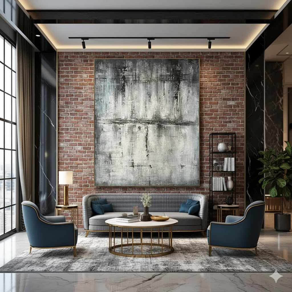 Unveiling the Layers: A Deep Dive into Grey-Tone Abstract Art DLZ0474