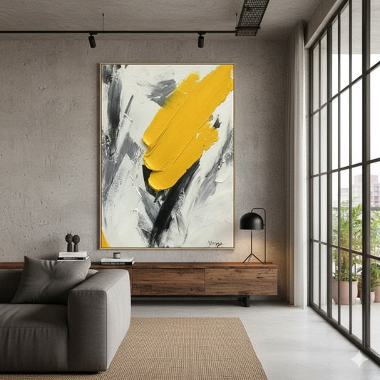 Unveiling the Strokes: A Deep Dive into Norya's Yellow-Gray Brushstroke Masterpiece