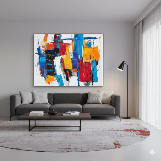 Vibrant Chaos: An In-Depth Analysis of the Colorful Abstract Composition SC262 and the Artistic Journey of Elena Vasquez