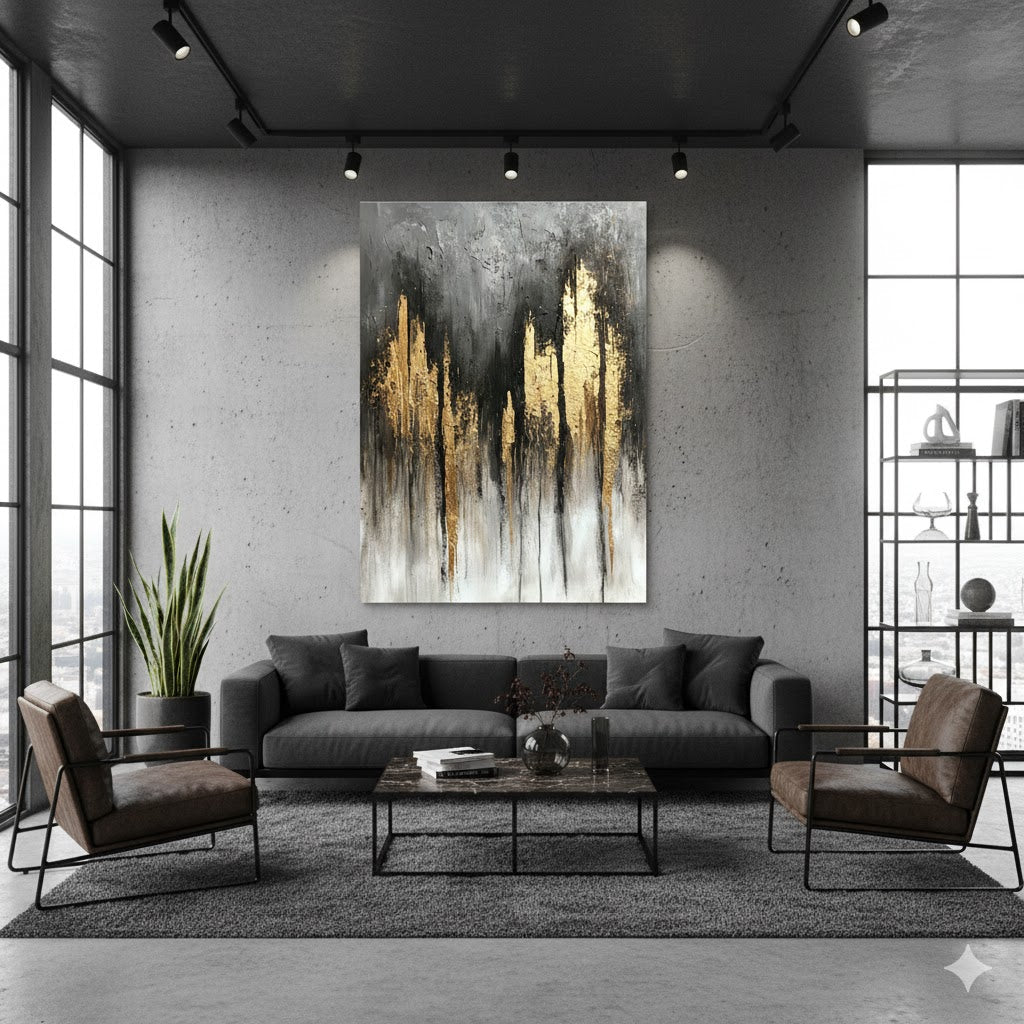 Unveiling the Golden Horizon: A Deep Dive into the Grey and Gold Abstract Cityscape