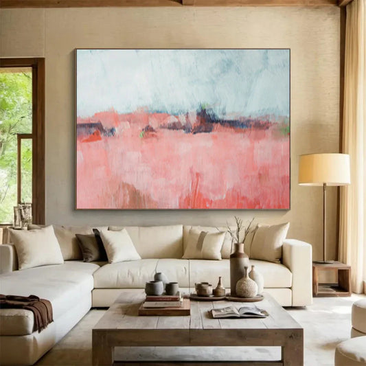 The Enchanting World of Pink Abstract Painting: A Fusion of Emotion and Modernity