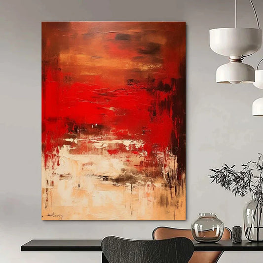 The Passionate World of Red Abstract Painting