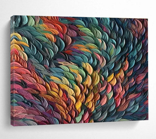 Colorful Feather - Like Abstract Art for Fashion Showroom Display Walls DLZ3241