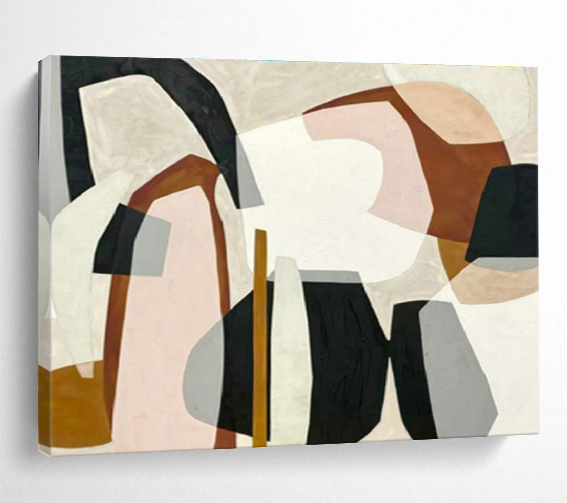 Pink - Brown Geometric Abstract for Bohemian Bedroom DLZ2965