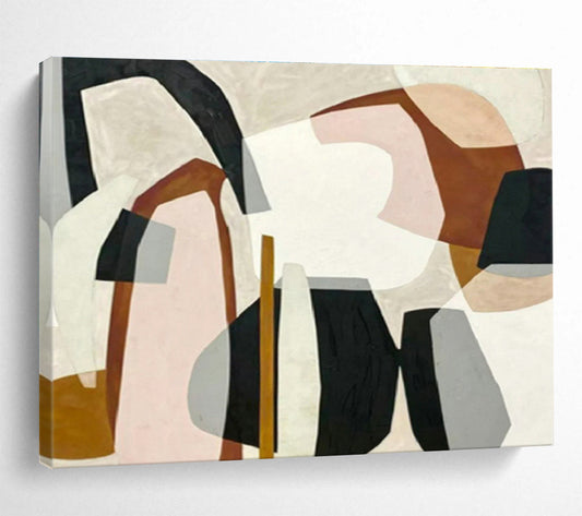 Pink - Brown Geometric Abstract for Bohemian Bedroom DLZ2965