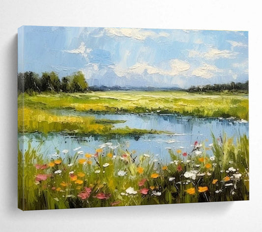 Pastoral Landscape Oil Painting for Country - Style Home Dining Rooms DLZ2655