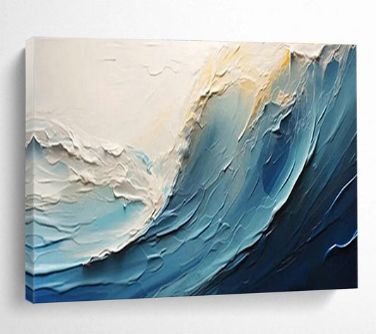3D Wave Oil Painting Art for Nautical - Themed Bar DLZ2911