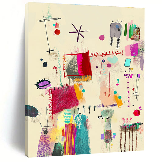 Whimsical Abstract Doodles Art for Bohemian - Style Café & Art - Loving Teen’s Bedroom STSC1323