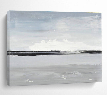 Grey - Tone Seaside Abstract Art for Industrial - Style Loft DLZ2821