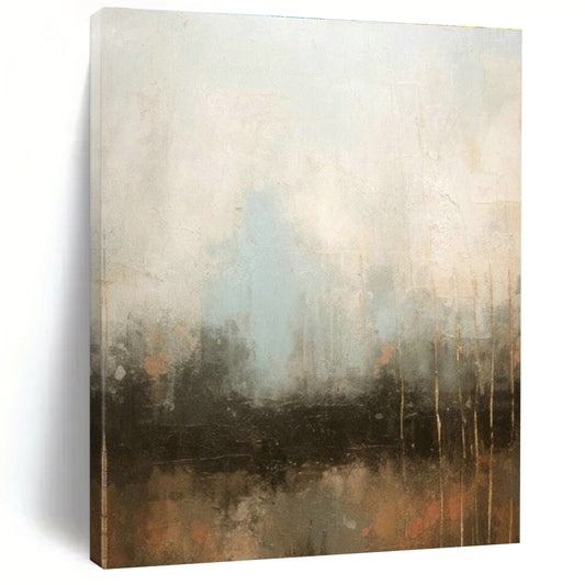 Gray - Blue Hazy Abstract Art for Minimalist Bedroom & Calm Wellness Center DLZ0745