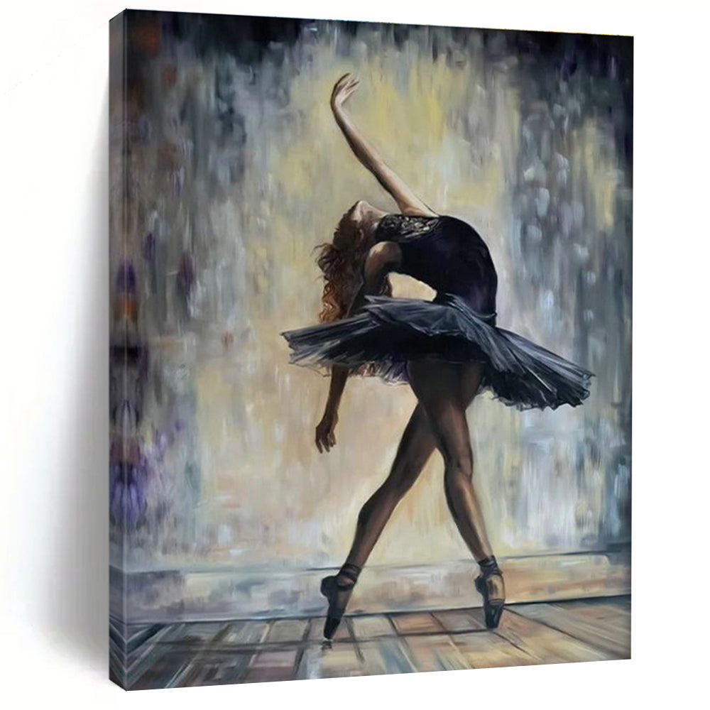 Ballerina in Black Art for Dance Studio & Romantic Theater Lobby DLZ2328
