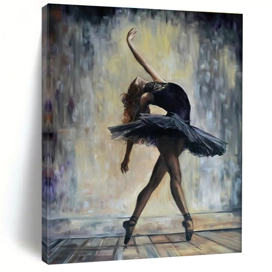 Ballerina in Black Art for Dance Studio & Romantic Theater Lobby DLZ2328