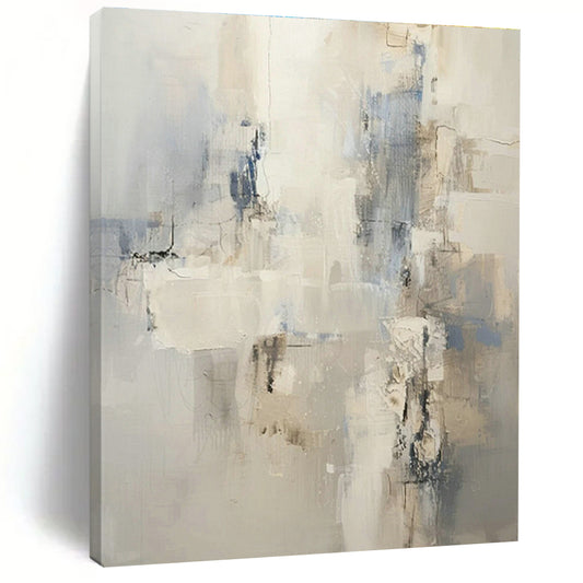 Gray - White - Blue Abstract Art for Modern Office & Coastal Home DLZ1256