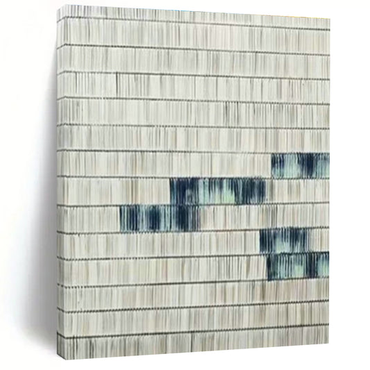 Gray - White Striped Art for Modern Office Meeting Room & Minimalist Home Library DLZ1040