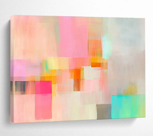 Pastel Geometric Abstract Art for Feminine Boutique & Cozy Café SC302