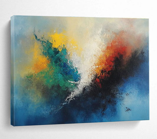 Vivid Color Clash Abstract Art for Modern Art Gallery & Creative Studio SC323