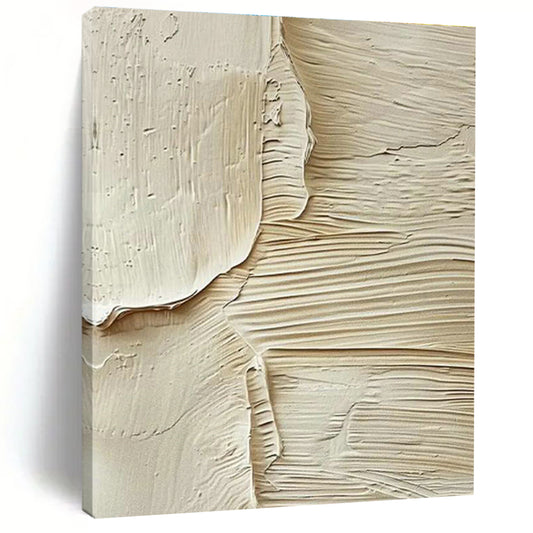 Beige Textured Art for Minimalist Home Entryway Walls DLZ0115