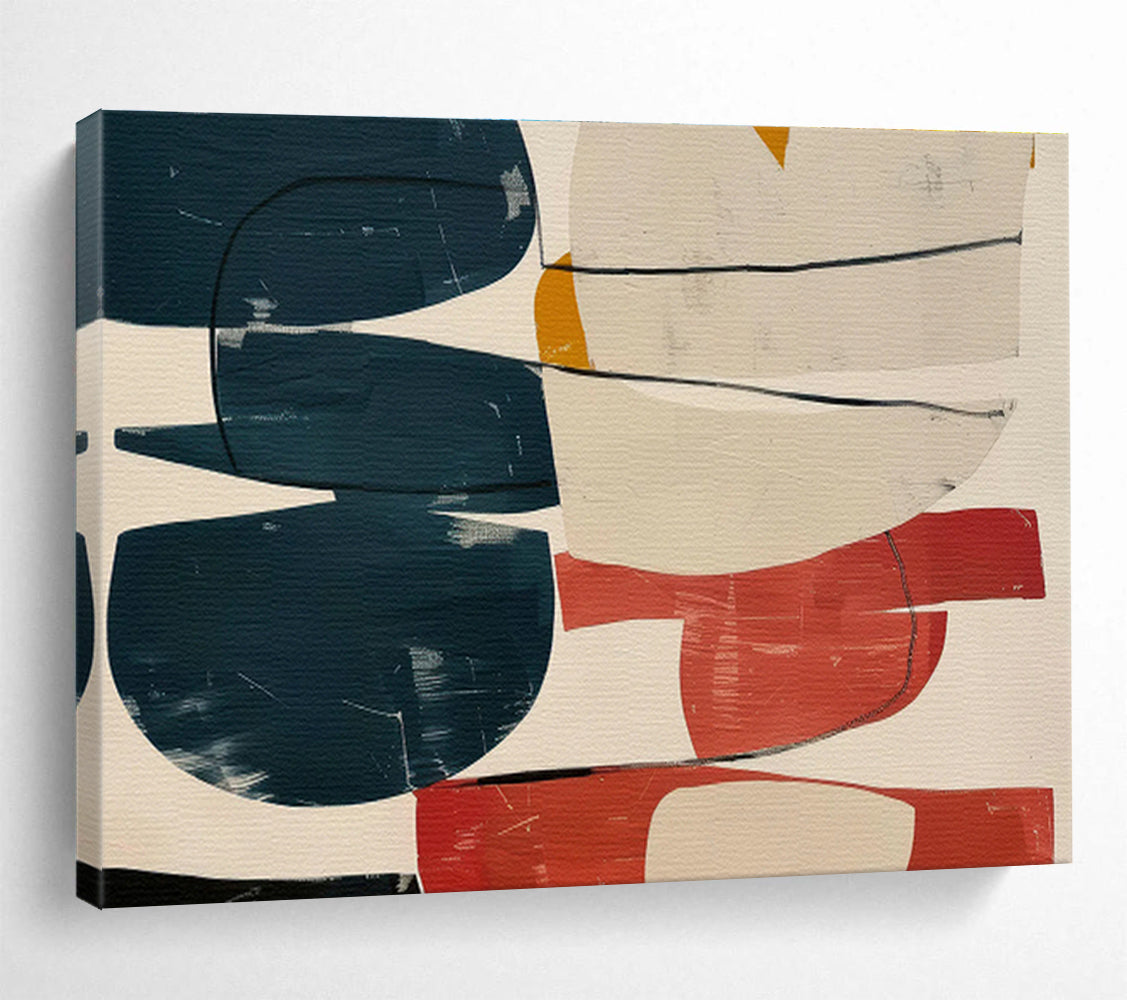 Color - Block Abstract Art for Modern Café DLZ2974