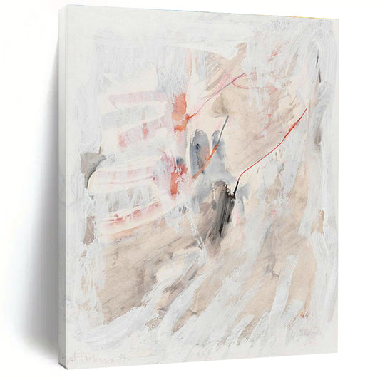 Soft Color Abstract Art for Minimalist Bedroom & Calming Yoga Studio DLZ2230