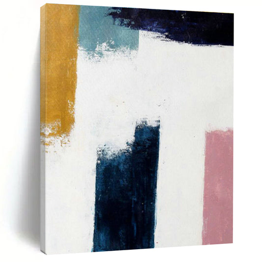 Color - Block Abstract Art for Minimalist Home Office Desksides DLZ0037