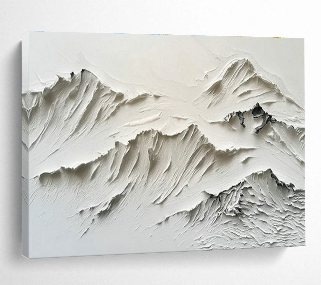 White Mountain Relief Art for Minimalist Living Room DLZ2843