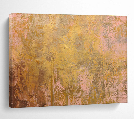 Gold - Pink Gradient Abstract Art for Charming Dressing Rooms DLZ2406