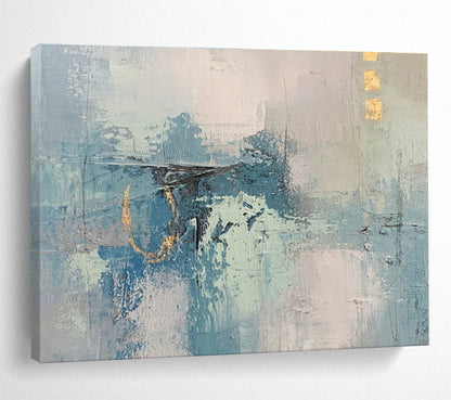 Blue - Gray Abstract Art for Contemporary Art Gallery Exhibition Spaces DLZ3141