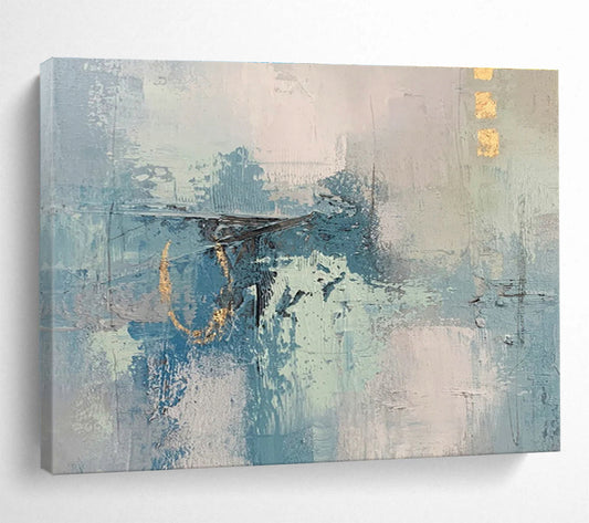 Blue - Gray Abstract Art for Contemporary Art Gallery Exhibition Spaces DLZ3141