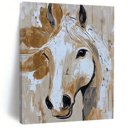 Textured Horse Head Art for Equestrian Home & Bar STSC073