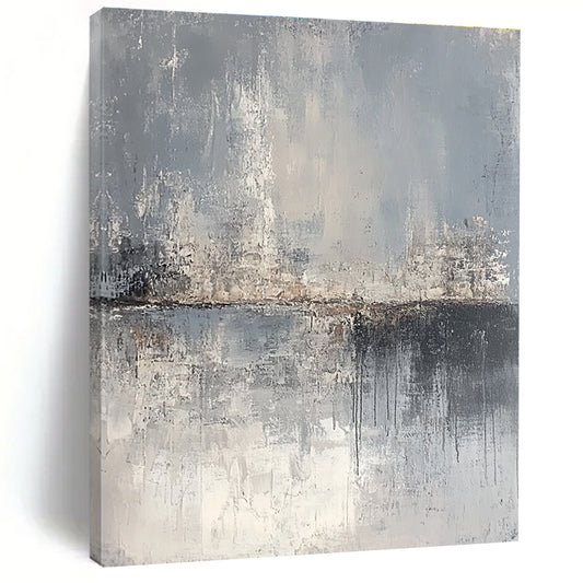 Serene Gray Landscape Art for Bedroom & Office Lounge STSC063