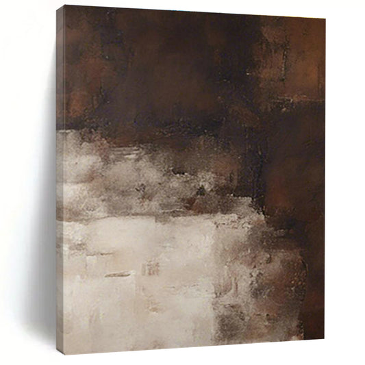Brown and White Abstract Art for Rustic Home & Art - Themed Library DLZ2169
