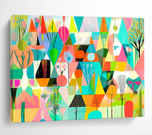 Whimsical Geometric Art for Kids' Room & Art Gallery SC563