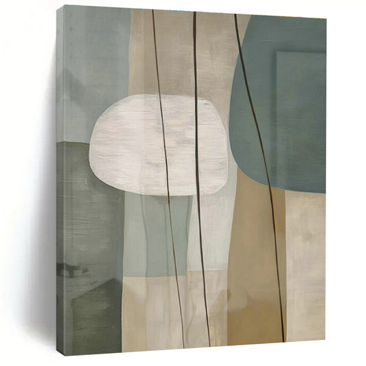 Repeated Light Green Geometric Abstract Art for Minimalist Living Room & Art Exhibition DLZ1953