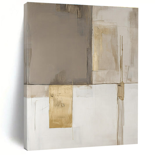 Beige and Gold Minimalist for Contemporary Art Space & Elegant Home Office STSC245