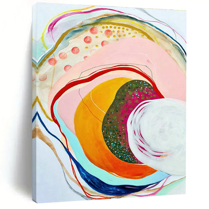 Colorful Ring Abstract Art for Wellness Center Meditation Spaces DLZ0139