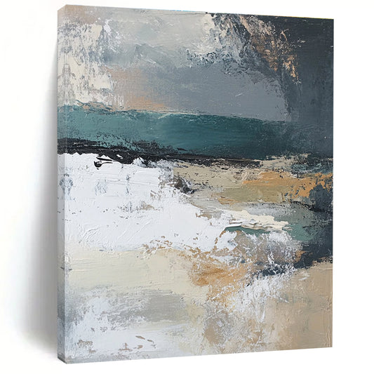 Abstract Coastal Scene for Modern Beach House & Seaside Café STSC380