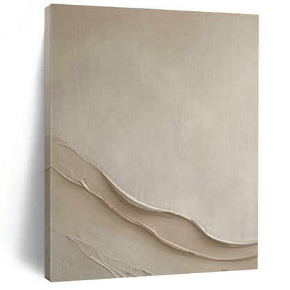Beige Textured Abstract Art for Minimalist Bedroom & Wellness Retreat DLZ1996