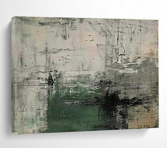 Gray - Green Abstract Art for Minimalist Office Waiting Rooms DLZ2535