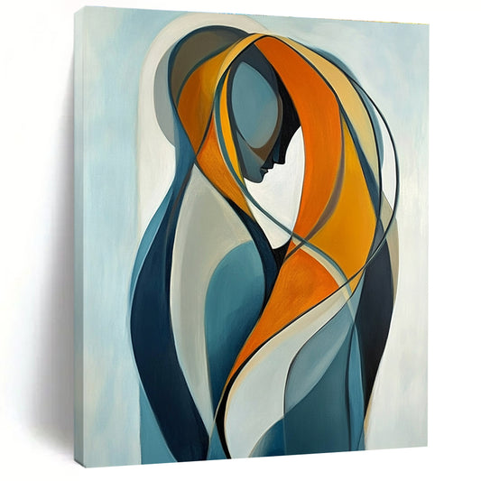 Abstracted Figure in Color for Wellness Center & Art - Themed Café STSC1143