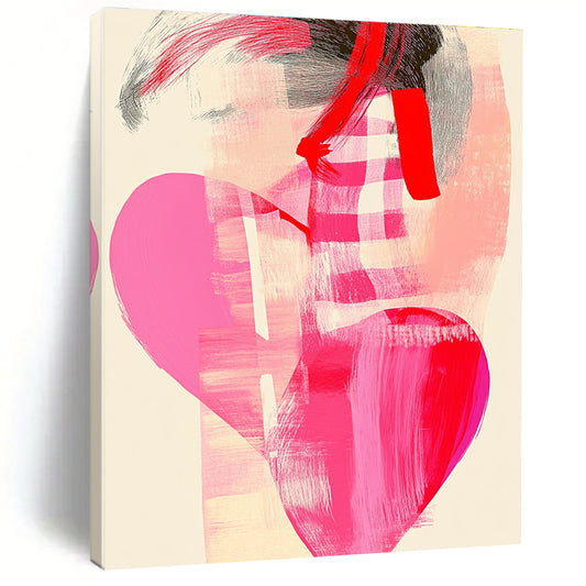 Pink and Red Abstract Figure for Bohemian Living Room & Fashion Boutique STSC858