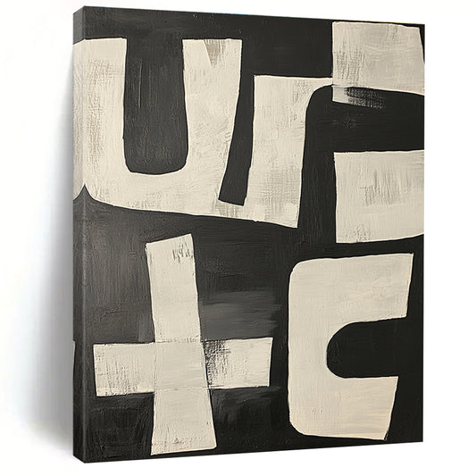 Black and White Abstract Shapes for Minimalist Gallery & Modern Office Waiting Area STSC1133