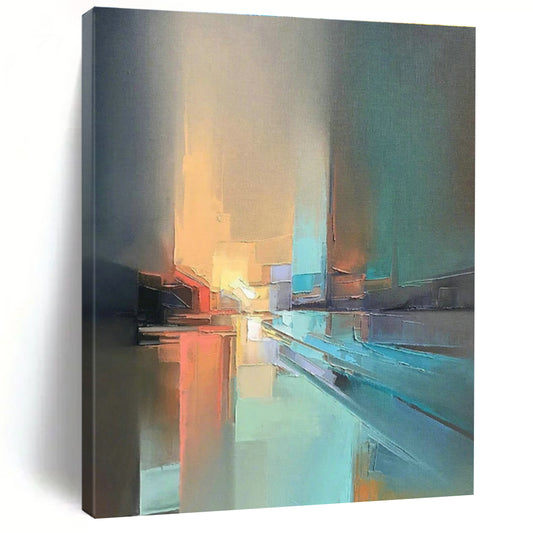 Urban Color Abstract Art for City Loft & Corporate Office Lounge DLZ1073