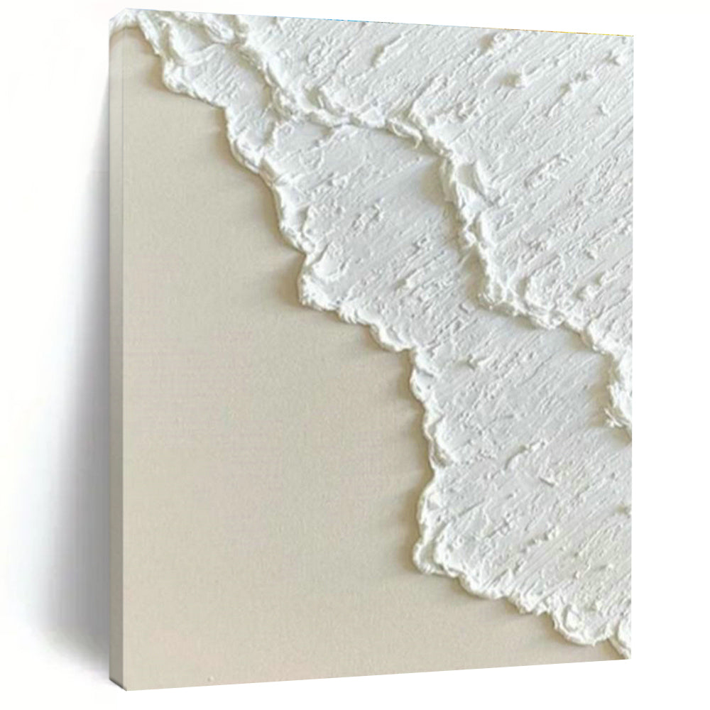 White Relief Art for Minimalist Bedroom Headboard Walls DLZ0264