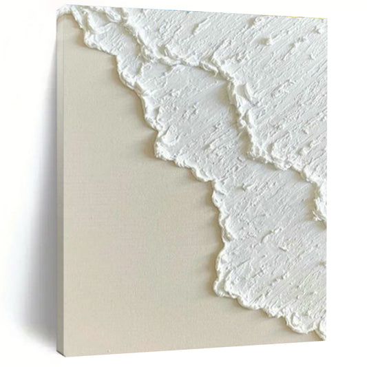 White Relief Art for Minimalist Bedroom Headboard Walls DLZ0264